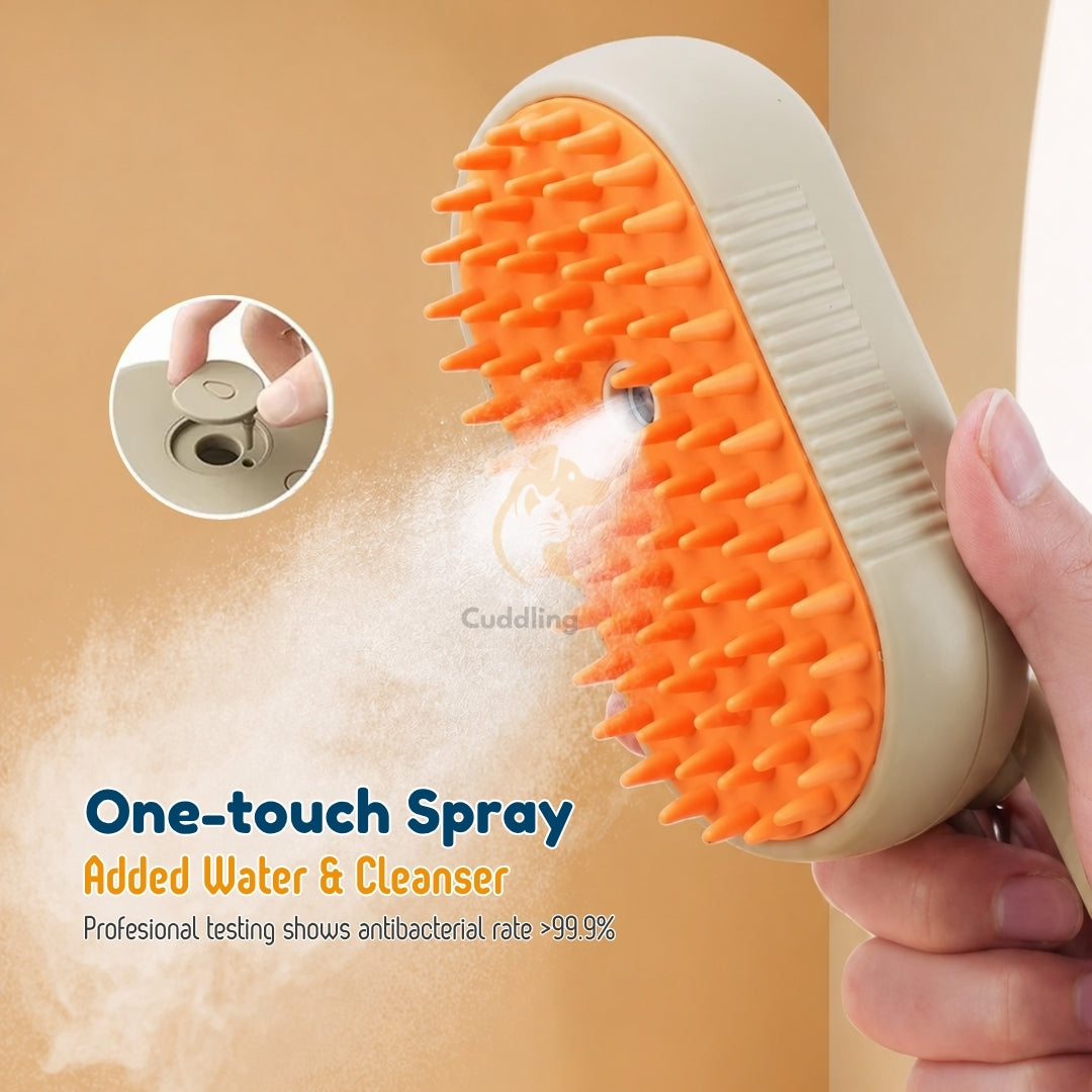 3in1 Steam Grooming Brush - CuddlingPets™
